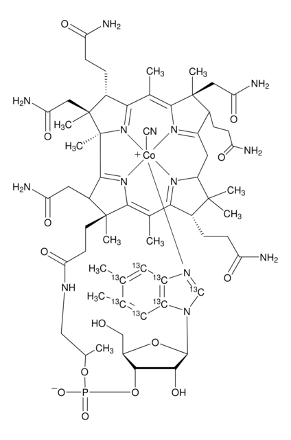 Vitamin-B12-(Dimethylbenzimidazol-13C7) -Lösung 1&#160;&#956;g/mL in methanol, 99 atom % 13C, 95% (CP)