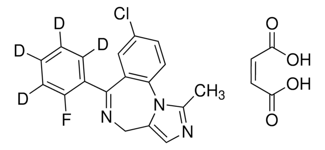 Midazolam-d4 Maleat 100&#160;&#956;g/mL in methanol (as free base), ampule of 1&#160;mL, certified reference material, Cerilliant&#174;