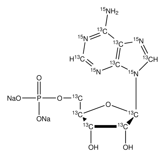 Adenosin-13C10,15N5 5&#8242;-Monophosphat Lithiumsalz 100&#160;mM (in 5mM Tris HCl / H2O), &#8805;98 atom %, &#8805;95% (CP)